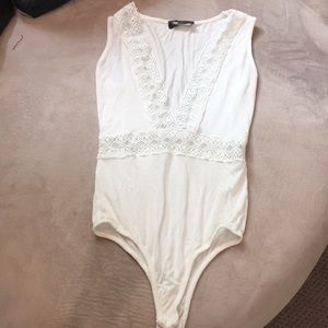White crotchet bodysuit